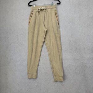 Faherty Pants Womens XS Beige Movement Jogger Drawstring Cuffed Lounge Pockets